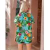 Ekouaer Womens Hawaiian 2 Piece Outfit Short Sleeve Button Down Shirt and Shorts Tracksuit Lounge Set(Pineapple Turquoise)