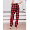 Ekouaer Womens Jogger Pajamas Pants Comfy Long Lounge Bottom,Drawstring Elastic Waist Sleep Pants with Pockets(A-red Plaid)