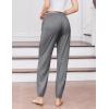 Ekouaer Womens Jogger Pajamas Pants Comfy Long Lounge Bottom,Drawstring Elastic Waist Sleep Pants with Pockets(Dark Grey)