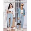 Ekouaer Womens Jogger Pajamas Pants Comfy Long Lounge Bottom,Drawstring Elastic Waist Sleep Pants with Pockets(Grey White Striped)