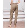 Ekouaer Womens Jogger Pajamas Pants Comfy Long Lounge Bottom,Drawstring Elastic Waist Sleep Pants with Pockets(Khaki)