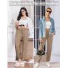 Ekouaer Womens Jogger Pajamas Pants Comfy Long Lounge Bottom,Drawstring Elastic Waist Sleep Pants with Pockets(Khaki)
