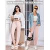 Ekouaer Womens Jogger Pajamas Pants Comfy Long Lounge Bottom,Drawstring Elastic Waist Sleep Pants with Pockets(Pink)