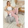 Ekouaer Womens Jogger Pajamas Pants Comfy Long Lounge Bottom,Drawstring Elastic Waist Sleep Pants with Pockets(Pink)