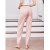 Ekouaer Womens Jogger Pajamas Pants Comfy Long Lounge Bottom,Drawstring Elastic Waist Sleep Pants with Pockets(Pink)