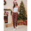 Ekouaer Womens Jogger Pajamas Pants Comfy Long Lounge Bottom,Drawstring Elastic Waist Sleep Pants with Pockets(Teddy Plaid Red)