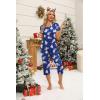 Ekouaer Women’s Sleepwear Capri Pajama Sets Short Sleeve Two-Piece Pjs V Neck Tops & Capri Pants with Pockets S-3XL(Z Christmas Polar Bear)