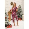 Ekouaer Women’s Sleepwear Capri Pajama Sets Short Sleeve Two-Piece Pjs V Neck Tops & Capri Pants with Pockets S-3XL(Z Christmas Santa & Plaid)