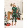 Ekouaer Women’s Sleepwear Capri Pajama Sets Short Sleeve Two-Piece Pjs V Neck Tops & Capri Pants with Pockets S-3XL(Z Christmas Trees)