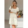 Ekouaer Nightgowns for Women Lace Trim Sleep Shirts Short Sleeve Night Shirts With Pockets Night Gown Ruffled Sleep Dress(Yellow Flowers)