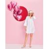 Ekouaer Satin Nightgowns for Women Silk Sleepwear Button Down Sleepshirt 3/4 Sleeve V-Neck Nightshirts with Pockets(White)