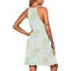 Ekouaer Womens Nightgown Sleeveless Sleepwear V Neck Racerback Sleep Dress(Floral Light Green)