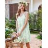 Ekouaer Womens Nightgown Sleeveless Sleepwear V Neck Racerback Sleep Dress(Floral Light Green)