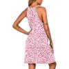 Ekouaer Womens Nightgown Sleeveless Sleepwear V Neck Racerback Sleep Dress(Floral Pink)