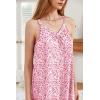 Ekouaer Womens Nightgown Sleeveless Sleepwear V Neck Racerback Sleep Dress(Floral Pink)