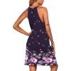 Ekouaer Womens Nightgown Sleeveless Sleepwear V Neck Racerback Sleep Dress(Purple Flower)