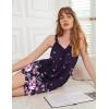 Ekouaer Womens Nightgown Sleeveless Sleepwear V Neck Racerback Sleep Dress(Purple Flower)