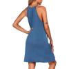 Ekouaer Womens Nightgown Sleeveless Sleepwear V Neck Racerback Sleep Dress(Royal Blue)