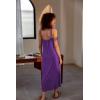 Ekouaer Women’s Sleeveless Long Nightgown Full Slip Nightdress Soft Sleepdress V Neck Nightshirt(Dark Violet)