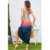 Ekouaer Women’s Sleeveless Long Nightgown Full Slip Nightdress Soft Sleepdress V Neck Nightshirt(Grey Gradient)
