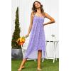 Ekouaer Women’s Sleeveless Long Nightgown Full Slip Nightdress Soft Sleepdress V Neck Nightshirt(Purple Floral)