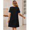 Ekouaer Zipper Robes for Women Short Sleeve Bathrobes Lace Lightweight House Coat Soft Zip Up Nightgowns with Pockets(Black)