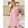 Ekouaer Zipper Robes for Women Short Sleeve Bathrobes Lace Lightweight House Coat Soft Zip Up Nightgowns with Pockets(Pink Floral)