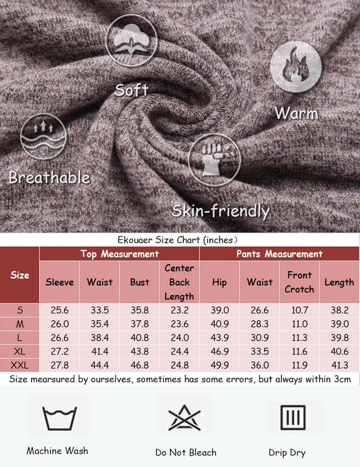 imageEkouaer Womens Pajamas Set Long Sleeve Loungewear Soft Lounge Set Joggers with PocketsRed Leopard