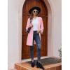 Ekouaer Robes for Women Knee Length Kimono Bathrobe 3/4 Sleeve Sleep Robe Cozy Sleepwear with Pockets S-XXL(Pink)