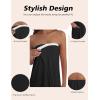 Ekouaer Waffle Robes For Women Bath Wraps Lightweight Knee Length Soft Shower Robe with Pocket S-L(Black)