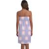 Ekouaer Waffle Robes For Women Bath Wraps Lightweight Knee Length Soft Shower Robe with Pocket S-L(Floral Blue)