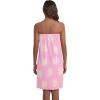 Ekouaer Waffle Robes For Women Bath Wraps Lightweight Knee Length Soft Shower Robe with Pocket S-L(Floral Pink)