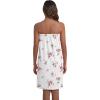 Ekouaer Waffle Robes For Women Bath Wraps Lightweight Knee Length Soft Shower Robe with Pocket S-L(Floral White)