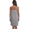 Ekouaer Waffle Robes For Women Bath Wraps Lightweight Knee Length Soft Shower Robe with Pocket S-L(Gray)