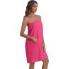 Ekouaer Waffle Robes For Women Bath Wraps Lightweight Knee Length Soft Shower Robe with Pocket S-L(Hot Pink)