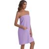 Ekouaer Waffle Robes For Women Bath Wraps Lightweight Knee Length Soft Shower Robe with Pocket S-L(Lavender)