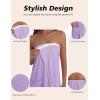 Ekouaer Waffle Robes For Women Bath Wraps Lightweight Knee Length Soft Shower Robe with Pocket S-L(Lavender)