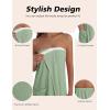 Ekouaer Waffle Robes For Women Bath Wraps Lightweight Knee Length Soft Shower Robe with Pocket S-L(Mint Green)