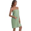 Ekouaer Waffle Robes For Women Bath Wraps Lightweight Knee Length Soft Shower Robe with Pocket S-L(Mint Green)