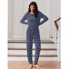 Ekouaer Womens Pajamas Set Long Sleeve Loungewear Soft Lounge Set Joggers with Pockets(Black Dots)