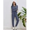 Ekouaer Womens Pajamas Set Long Sleeve Loungewear Soft Lounge Set Joggers with Pockets(Black Dots)