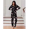 Ekouaer Womens Pajamas Set Long Sleeve Loungewear Soft Lounge Set Joggers with Pockets(Black Heart)
