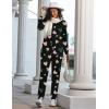 Ekouaer Womens Pajamas Set Long Sleeve Loungewear Soft Lounge Set Joggers with Pockets(Black Heart)