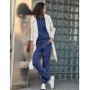 Ekouaer Womens Pajamas Set Long Sleeve Loungewear Soft Lounge Set Joggers with Pockets(Dark Mineral Blue)
