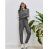 Ekouaer Womens Pajamas Set Long Sleeve Loungewear Soft Lounge Set Joggers with Pockets(Dim Gray)
