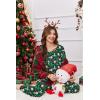 Ekouaer Womens Pajamas Set Long Sleeve Loungewear Soft Lounge Set Joggers with Pockets(Green Christmas)
