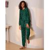 Ekouaer Womens Pajamas Set Long Sleeve Loungewear Soft Lounge Set Joggers with Pockets(Green Leopard)