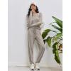 Ekouaer Womens Pajamas Set Long Sleeve Loungewear Soft Lounge Set Joggers with Pockets(Khaki)