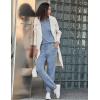 Ekouaer Womens Pajamas Set Long Sleeve Loungewear Soft Lounge Set Joggers with Pockets(Light Blue)