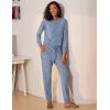 Ekouaer Womens Pajamas Set Long Sleeve Loungewear Soft Lounge Set Joggers with Pockets(Light Blue)